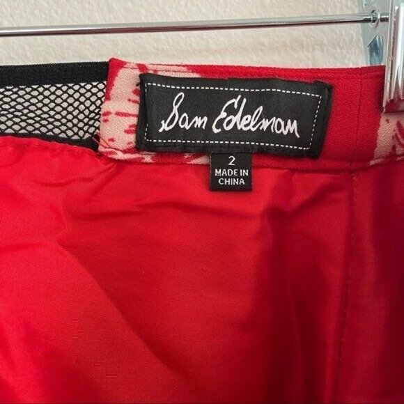 Sam Edelman X Revolve 90's Inspired Lips Novelty Print Full Mini Skirt Size 2 - Picture 12 of 14